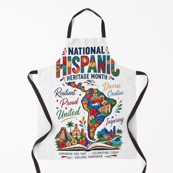 Item preview, National Hispanic Heritage Month – Resilient, Proud & United Cultural Map Art designed and sold by CKADigital.