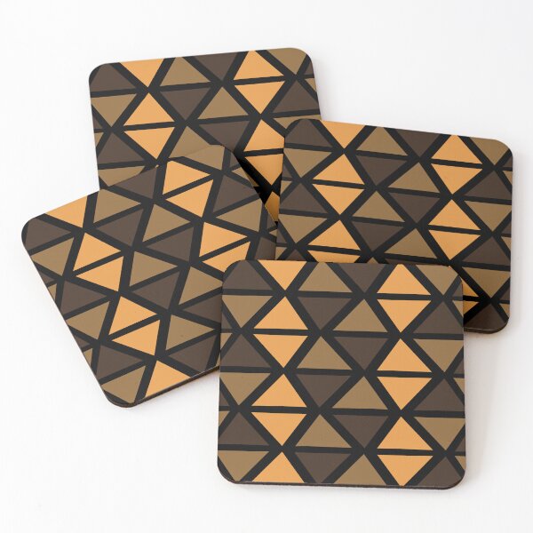 Item preview, Geometric Bogolan Pattern – Earth-Colored Triangles designed and sold by Wolagno.