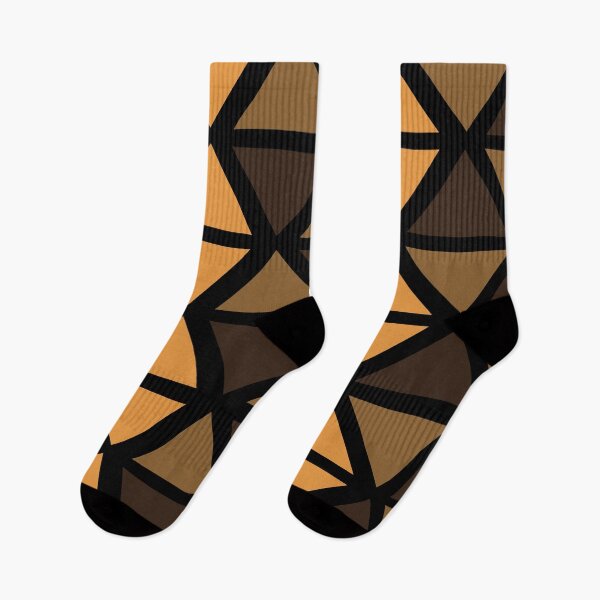 Item preview, Geometric Bogolan Pattern – Earth-Colored Triangles designed and sold by Wolagno.