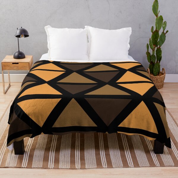 Item preview, Geometric Bogolan Pattern – Earth-Colored Triangles designed and sold by Wolagno.