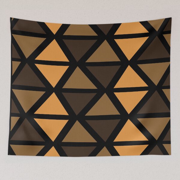Item preview, Geometric Bogolan Pattern – Earth-Colored Triangles designed and sold by Wolagno.