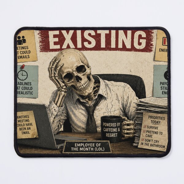 Item preview, Corporate Survival Guide Funny Office Skeleton Meme designed and sold by CartRex.