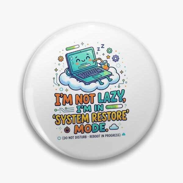 Item preview, I'm Not Lazy, I'm in System Restore Mode | Funny Computer & Tech Humor T-Shirt | Geek, IT & Programmer Gift designed and sold by Sushikidsntod.