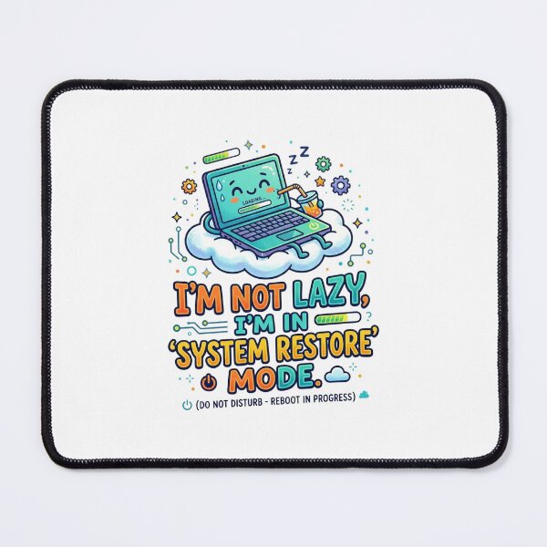 Item preview, I'm Not Lazy, I'm in System Restore Mode | Funny Computer & Tech Humor T-Shirt | Geek, IT & Programmer Gift designed and sold by Sushikidsntod.