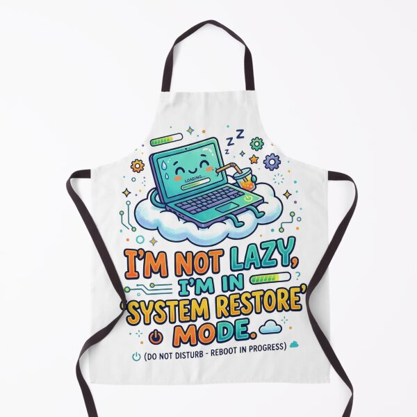Item preview, I'm Not Lazy, I'm in System Restore Mode | Funny Computer & Tech Humor T-Shirt | Geek, IT & Programmer Gift designed and sold by Sushikidsntod.