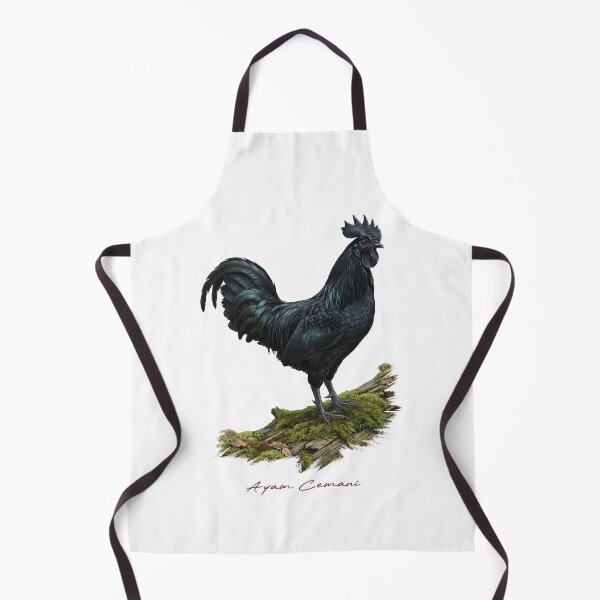 Item preview, Ayam Cemani on Mossy Woods Bird Illustration designed and sold by Takeda-art.