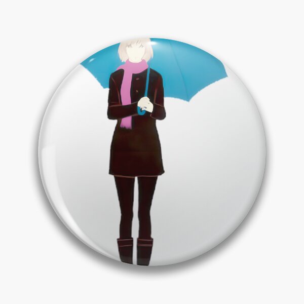 Item preview, Woman Holding Blue Umbrella & Pink Scarf designed and sold by CrispinBressm.