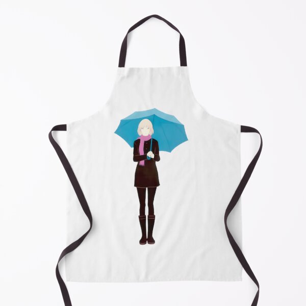 Item preview, Woman Holding Blue Umbrella & Pink Scarf designed and sold by CrispinBressm.