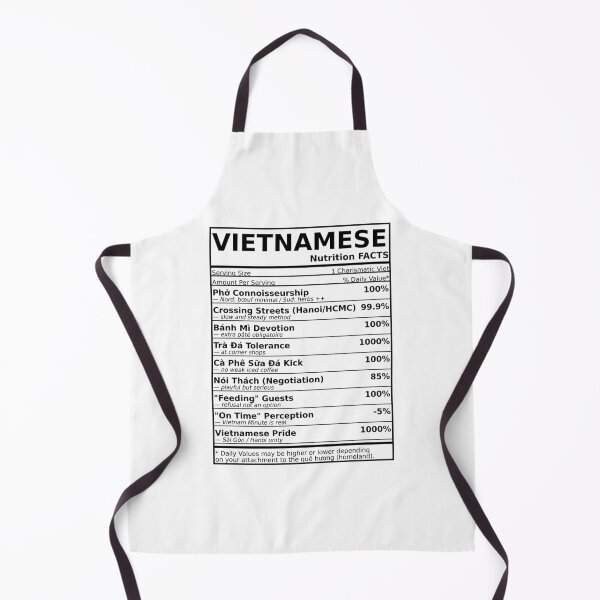 Item preview, Funny Vietnamese Nutrition Facts Cultural Humor designed and sold by Danh Style.