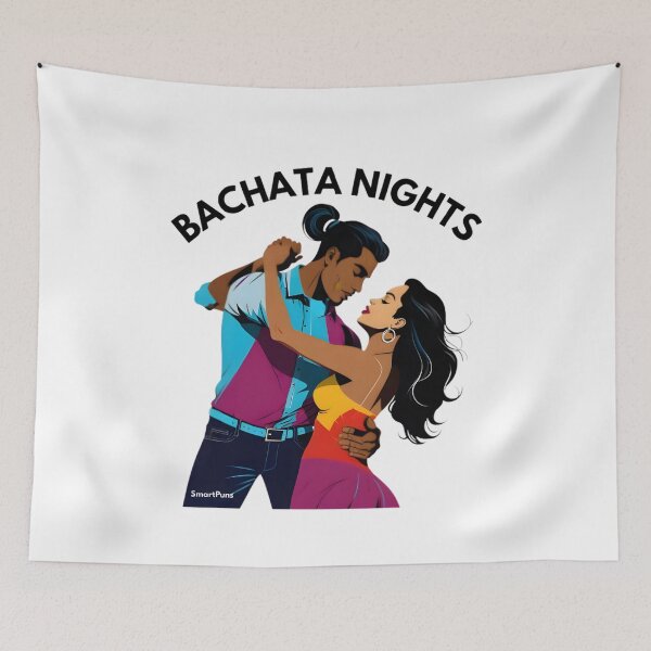 Item preview, Bachata Nights – Vibrant Pop Art Latino Dance Couple Vector, Romantic Sensual Latin Dancers Silhouette, Colorful Comic Apparel Graphic Sticker designed and sold by SmartPuns.