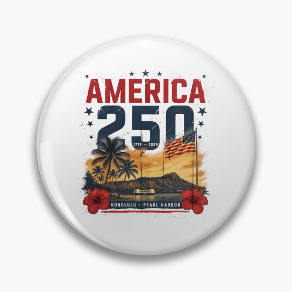 Item preview, America 250 Honolulu Hawaii Pearl Harbor Semiquincentennial 1776 - 2026 Vintage Flag v5 designed and sold by DarylWelsh2024.