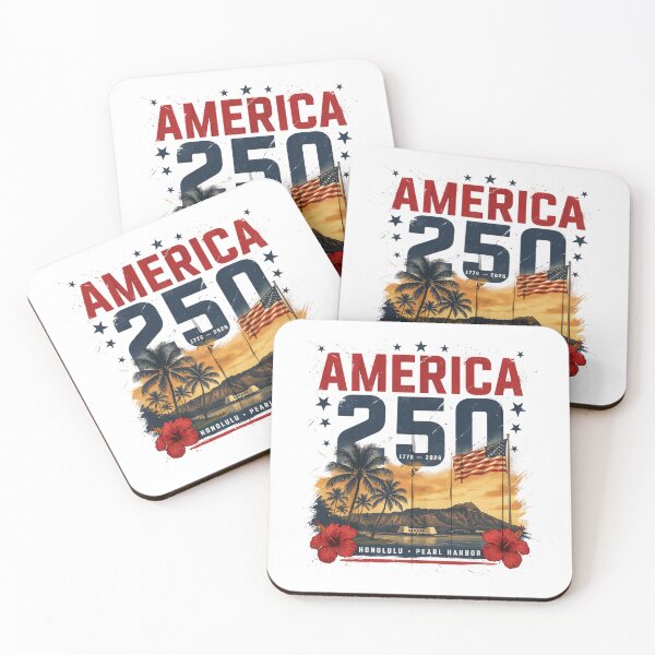 Item preview, America 250 Honolulu Hawaii Pearl Harbor Semiquincentennial 1776 - 2026 Vintage Flag v5 designed and sold by DarylWelsh2024.