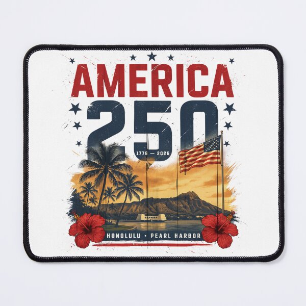 Item preview, America 250 Honolulu Hawaii Pearl Harbor Semiquincentennial 1776 - 2026 Vintage Flag v5 designed and sold by DarylWelsh2024.