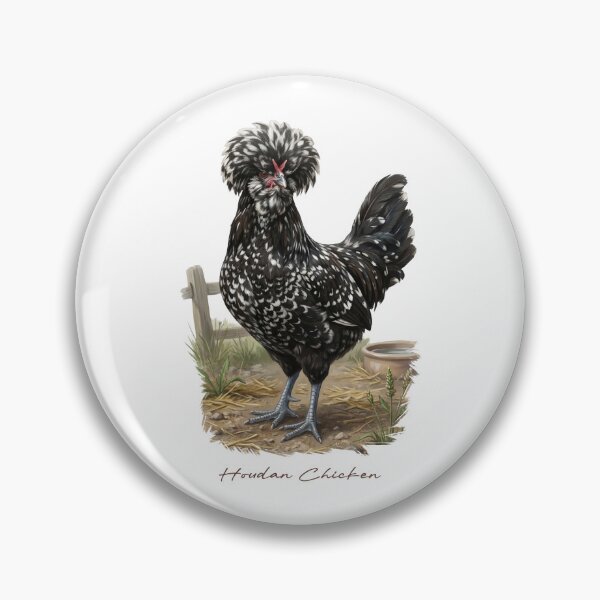 Item preview, Houdan Chicken on Farmland Bird Illustration designed and sold by Takeda-art.