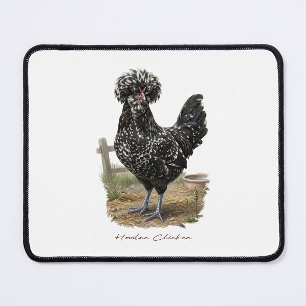Item preview, Houdan Chicken on Farmland Bird Illustration designed and sold by Takeda-art.