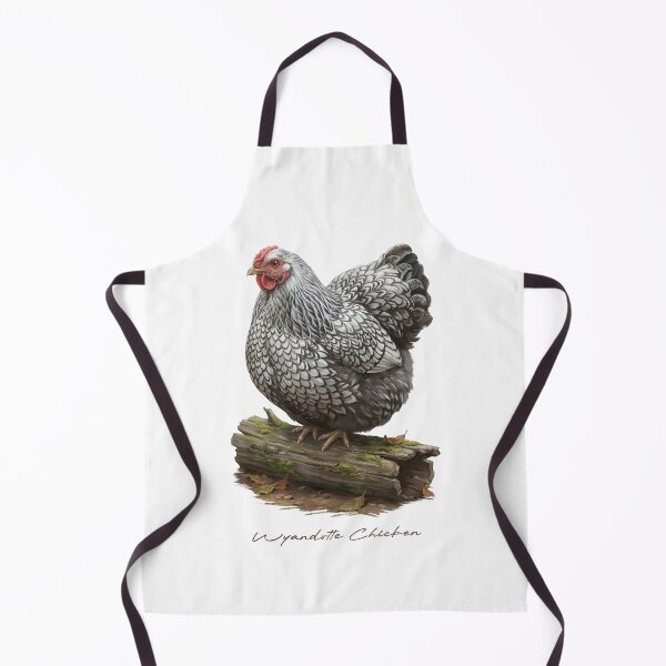 Item preview, Wyandotte Chicken on Mossy Wood Bird Illustration designed and sold by Takeda-art.