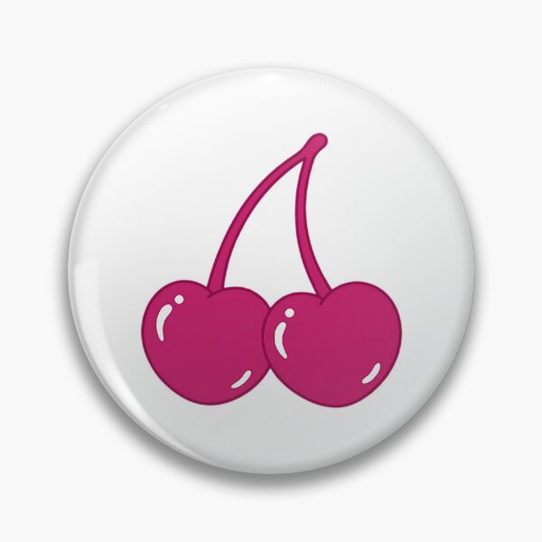 Item preview, Cherry Heart Sticker - Vibrant Pink Version designed and sold by bsalaub-.