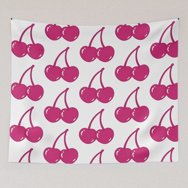 Item preview, Cherry Heart Sticker - Vibrant Pink Version designed and sold by bsalaub-.