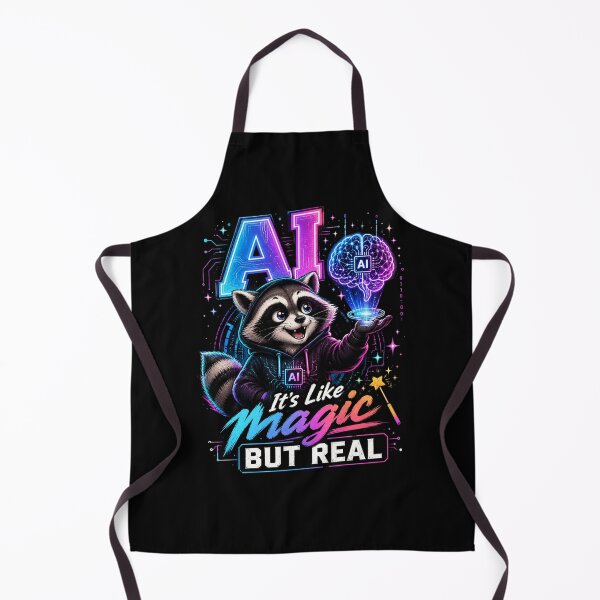 Item preview, AI It’s Like Magic But Real T-Shirt Cute Raccoon Tech Humor Graphic Tee designed and sold by Artimax-Studio.