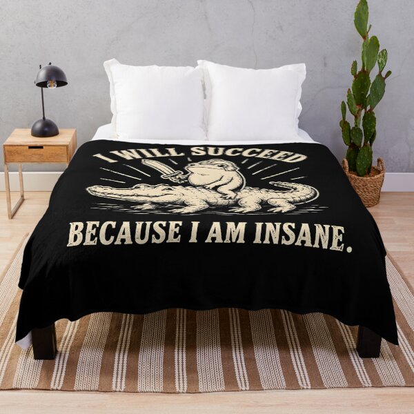 Item preview, Comfort Colors I Will Succeed Because I Am Insane Shirt, Funny Frog Crocodile Meme Tee, Weird Animal Graphic Gift designed and sold by starkeyupdates.