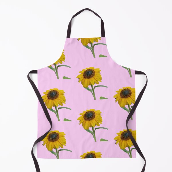 Item preview, Sunflower With Insects For Bringing You Shining Warmth Pink Background designed and sold by BOKEbyTC.
