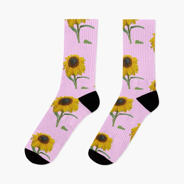 Item preview, Sunflower With Insects For Bringing You Shining Warmth Pink Background designed and sold by BOKEbyTC.