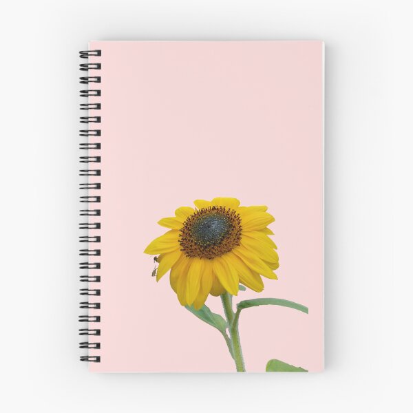 Item preview, Sunflower With Insects For Bringing You Shining Wamth Salmon Background designed and sold by BOKEbyTC.