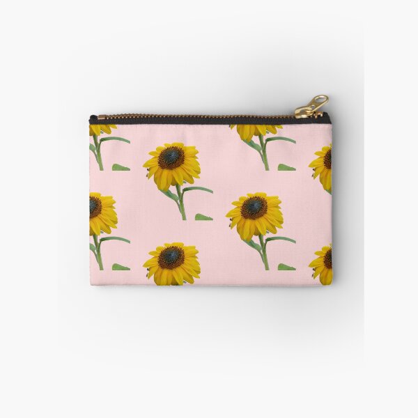 Item preview, Sunflower With Insects For Bringing You Shining Wamth Salmon Background designed and sold by BOKEbyTC.