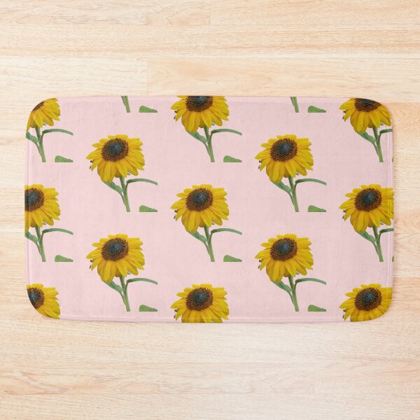 Item preview, Sunflower With Insects For Bringing You Shining Wamth Salmon Background designed and sold by BOKEbyTC.