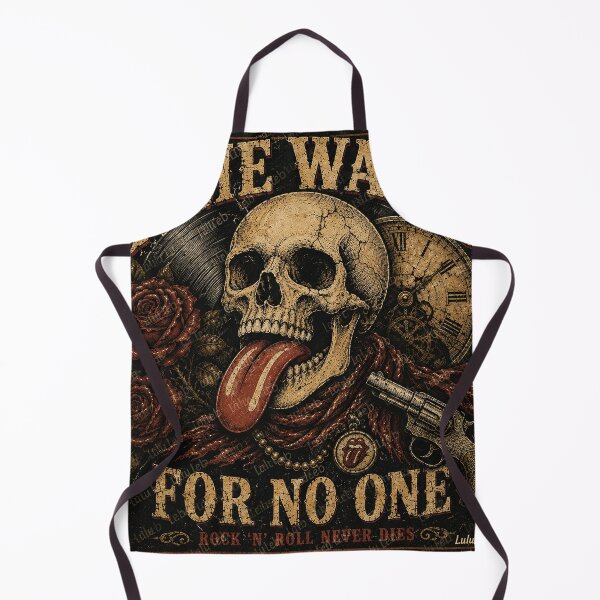 Item preview, Time Waits For No One – Vintage Rock ’N’ Roll Skull designed and sold by LuluLeb.