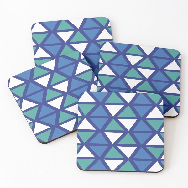 Item preview, Geometric Bogolan Pattern – Blue Triangles designed and sold by Wolagno.