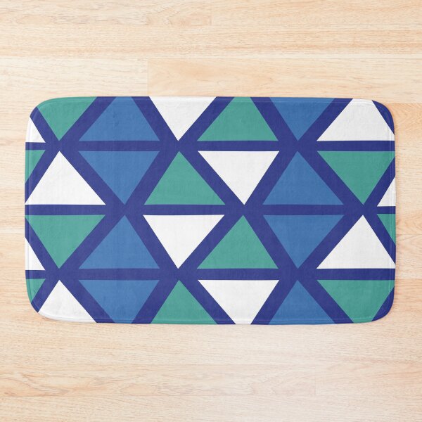 Item preview, Geometric Bogolan Pattern – Blue Triangles designed and sold by Wolagno.