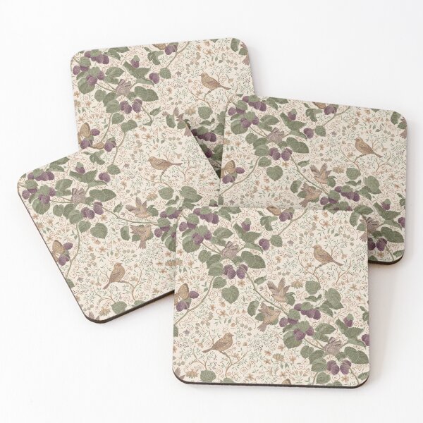 Item preview, William Morris Mulberry Orchard Botanical Pattern – Vintage Arts and Crafts Fruit & Bird Design designed and sold by Tamas Das.