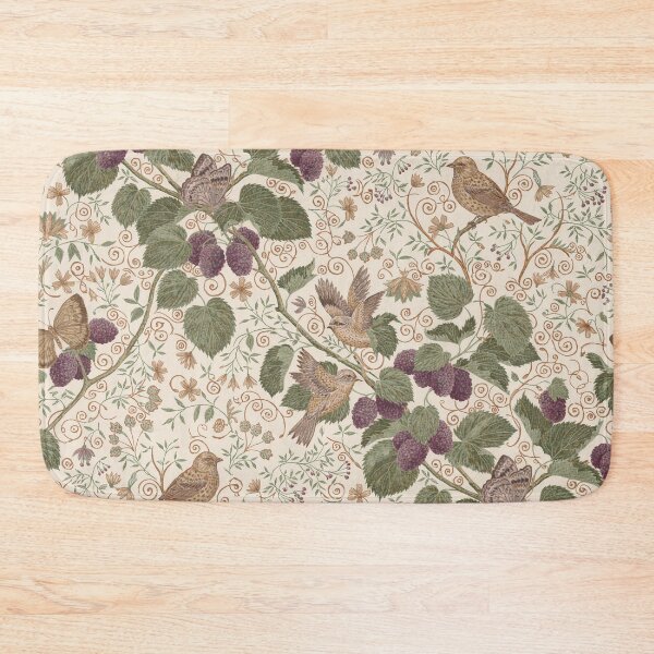 Item preview, William Morris Mulberry Orchard Botanical Pattern – Vintage Arts and Crafts Fruit & Bird Design designed and sold by Tamas Das.