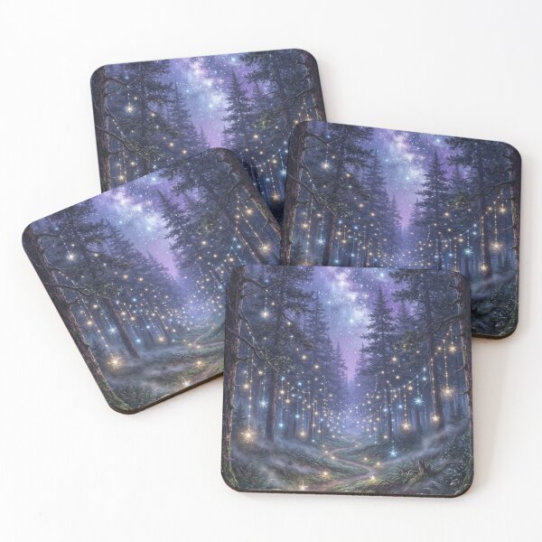 Item preview, Enchanted Forest Path Under Cosmic Milky Way Night Sky designed and sold by MARQUES DESIGN ART .