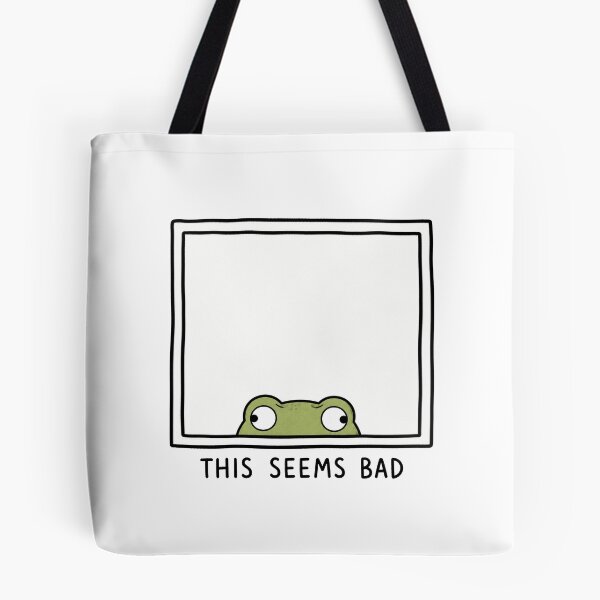 Item preview, This Seems Bad Funny Frog Meme Relatable Anxiety Humor designed and sold by MonkiFlipp.