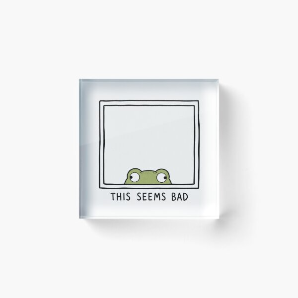 Item preview, This Seems Bad Funny Frog Meme Relatable Anxiety Humor designed and sold by MonkiFlipp.