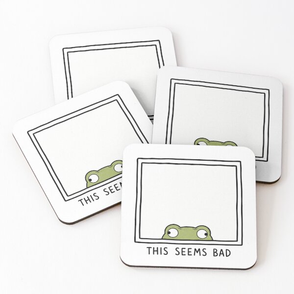 Item preview, This Seems Bad Funny Frog Meme Relatable Anxiety Humor designed and sold by MonkiFlipp.