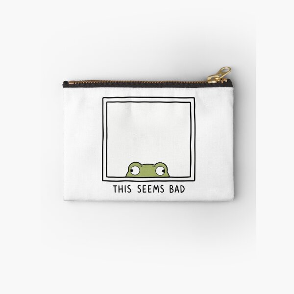 Item preview, This Seems Bad Funny Frog Meme Relatable Anxiety Humor designed and sold by MonkiFlipp.