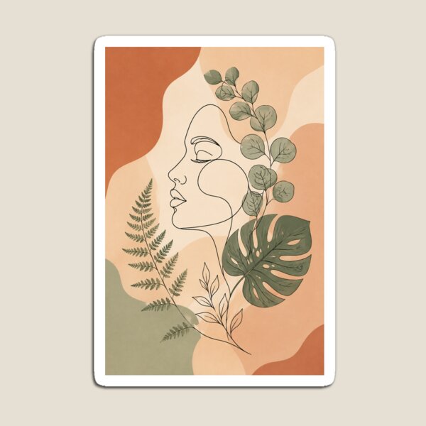 Item preview, Minimalist Abstract Line Art & Botanical Flora - Flat Print Sheet Template designed and sold by Saniyamirza07.