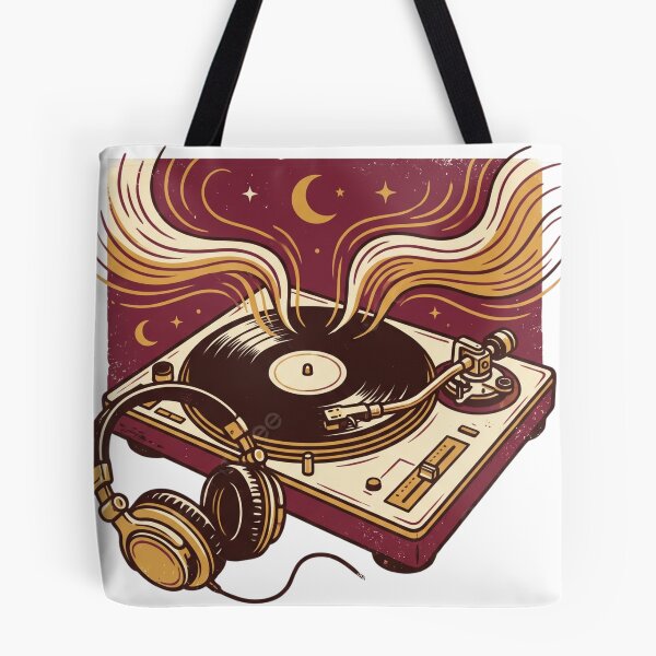 Item preview, Midnight Vinyl Club Retro Record Player Music Design designed and sold by TheOctopusArt.