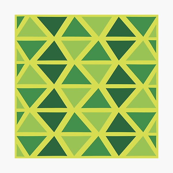 Item preview, Geometric Bogolan Pattern – Green Triangles designed and sold by Wolagno.