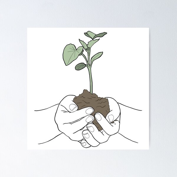 Item preview, Holding nature drawing designed and sold by Line & Tide.