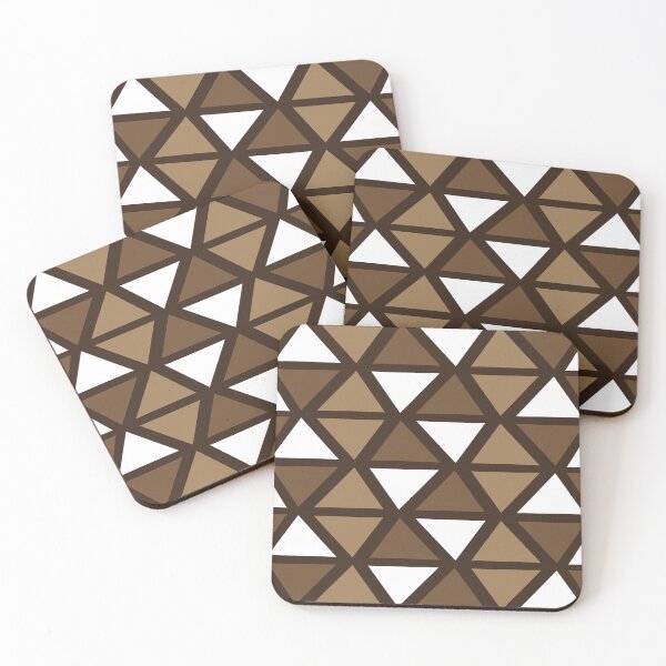 Item preview, Geometric Bogolan Pattern – Earth-Colored Triangles designed and sold by Wolagno.