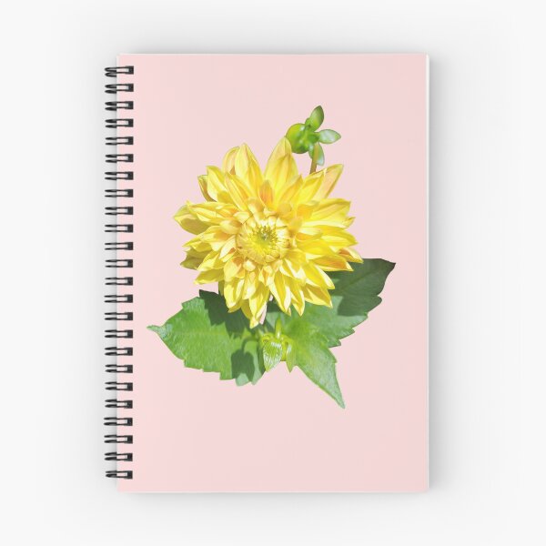 Item preview, Dahlia Gelber Vulcan Yellow For Bringing Positive Vibes and Strength To Oneself and The World Salmon Background designed and sold by BOKEbyTC.