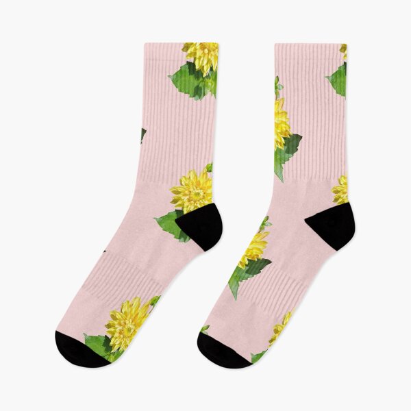 Item preview, Dahlia Gelber Vulcan Yellow For Bringing Positive Vibes and Strength To Oneself and The World Salmon Background designed and sold by BOKEbyTC.