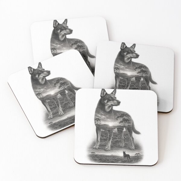 Item preview, Working Dog at Sunset designed and sold by Einkstudio.