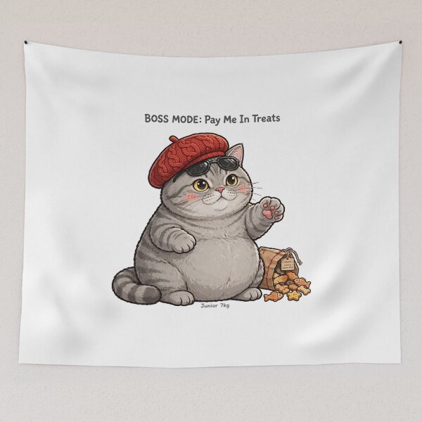 Item preview, BOSS MODE: Pay Me In Treats - Junior 7kg Cat designed and sold by MAISON SYLVIE.