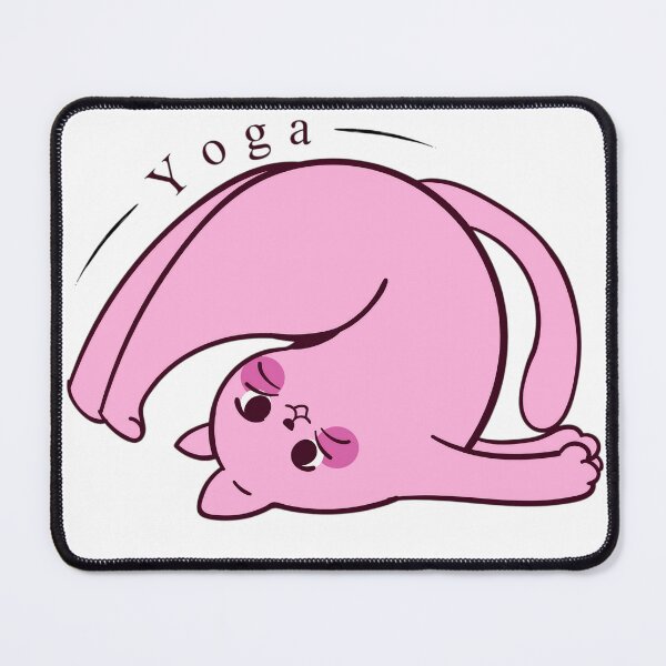 Item preview, Pink Yoga Cat Illustration designed and sold by Agnisherl.
