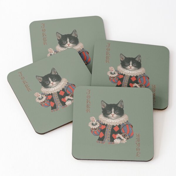 Item preview, Kitten Joker – Whimsical Vintage Cat designed and sold by AL Gothic Whimsy.